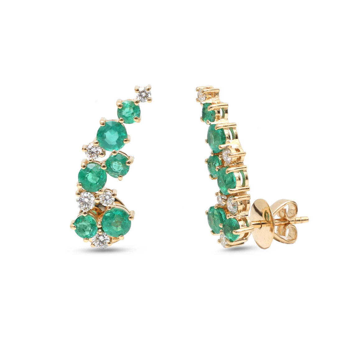 JPERG-4375/12222 Diamond Emerald Earring | 18K