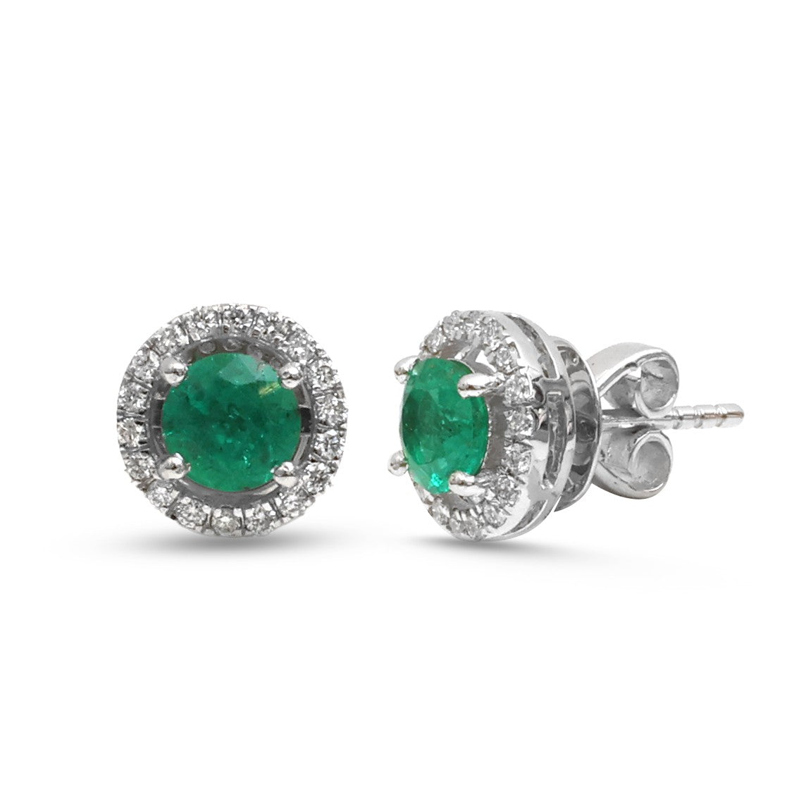 JPERG-4461/12624 Emerald Diamond Earring | 18K
