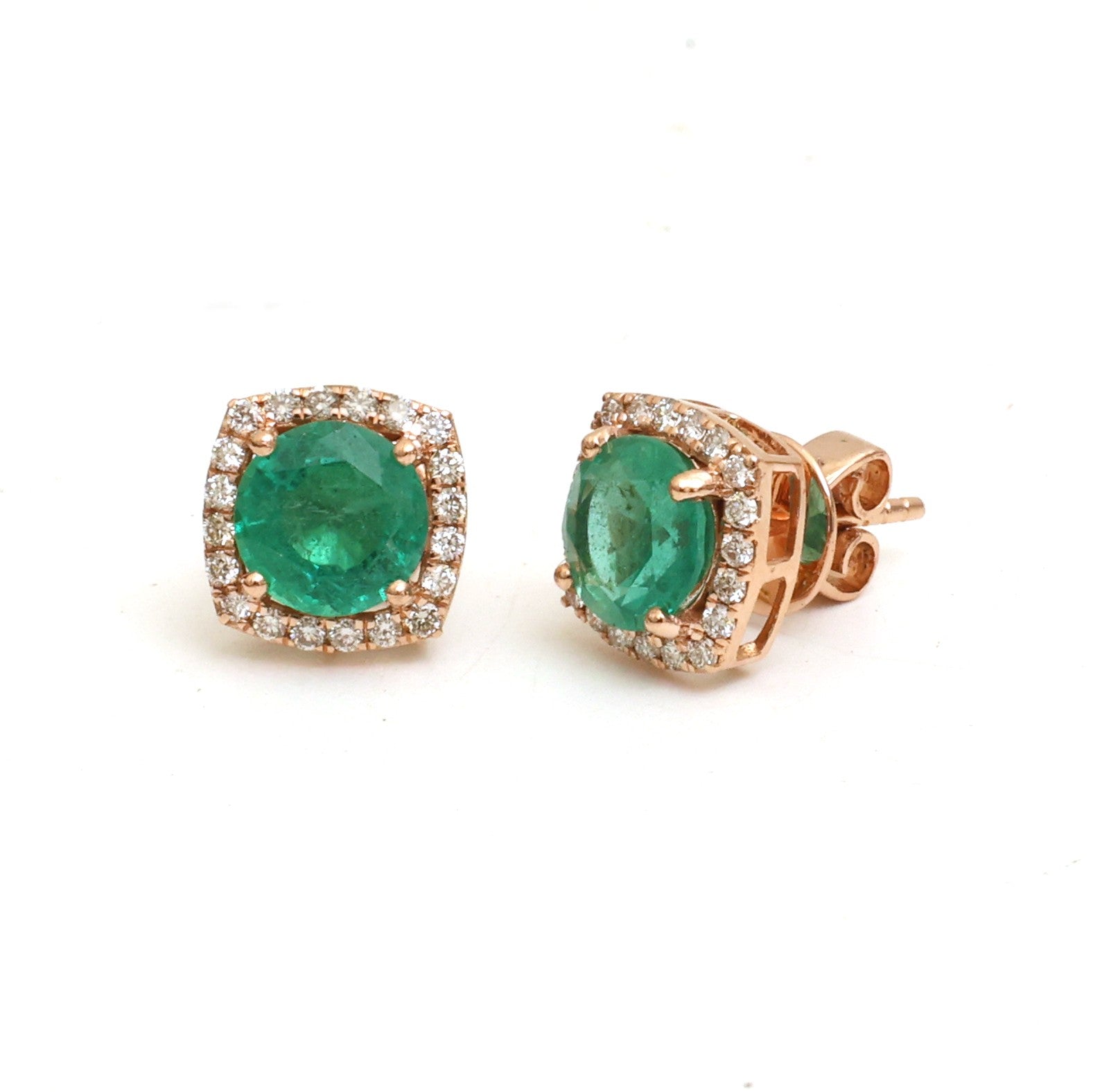 JPERG-4464/12627 Emerald Diamond Earring | 18K