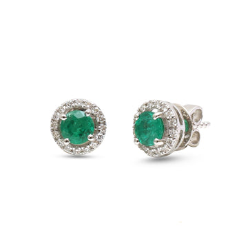 JPERG-4494/12682 Emerald Diamond Earring | 18K