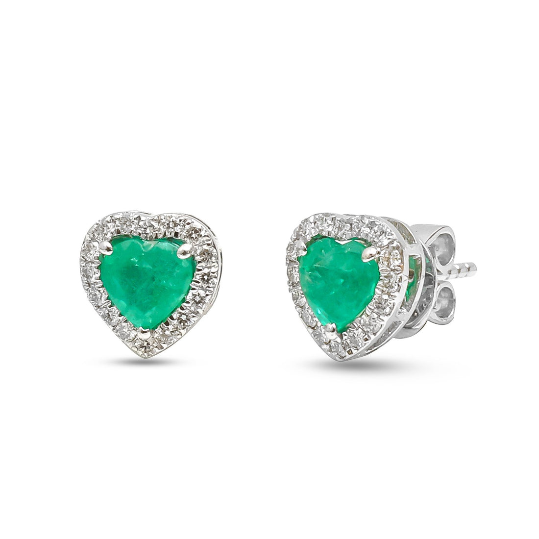 JPERG-4496/12684 Emerald Diamond Earring | 18K