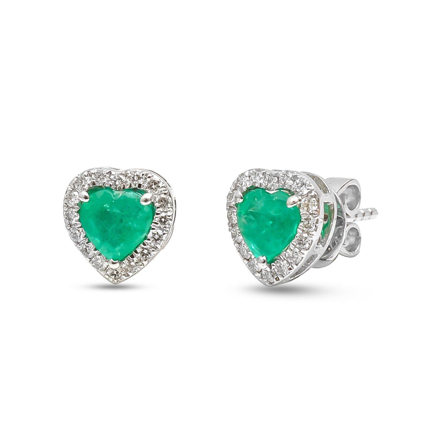JPERG-4496/12684 Emerald Diamond Earring | 18K