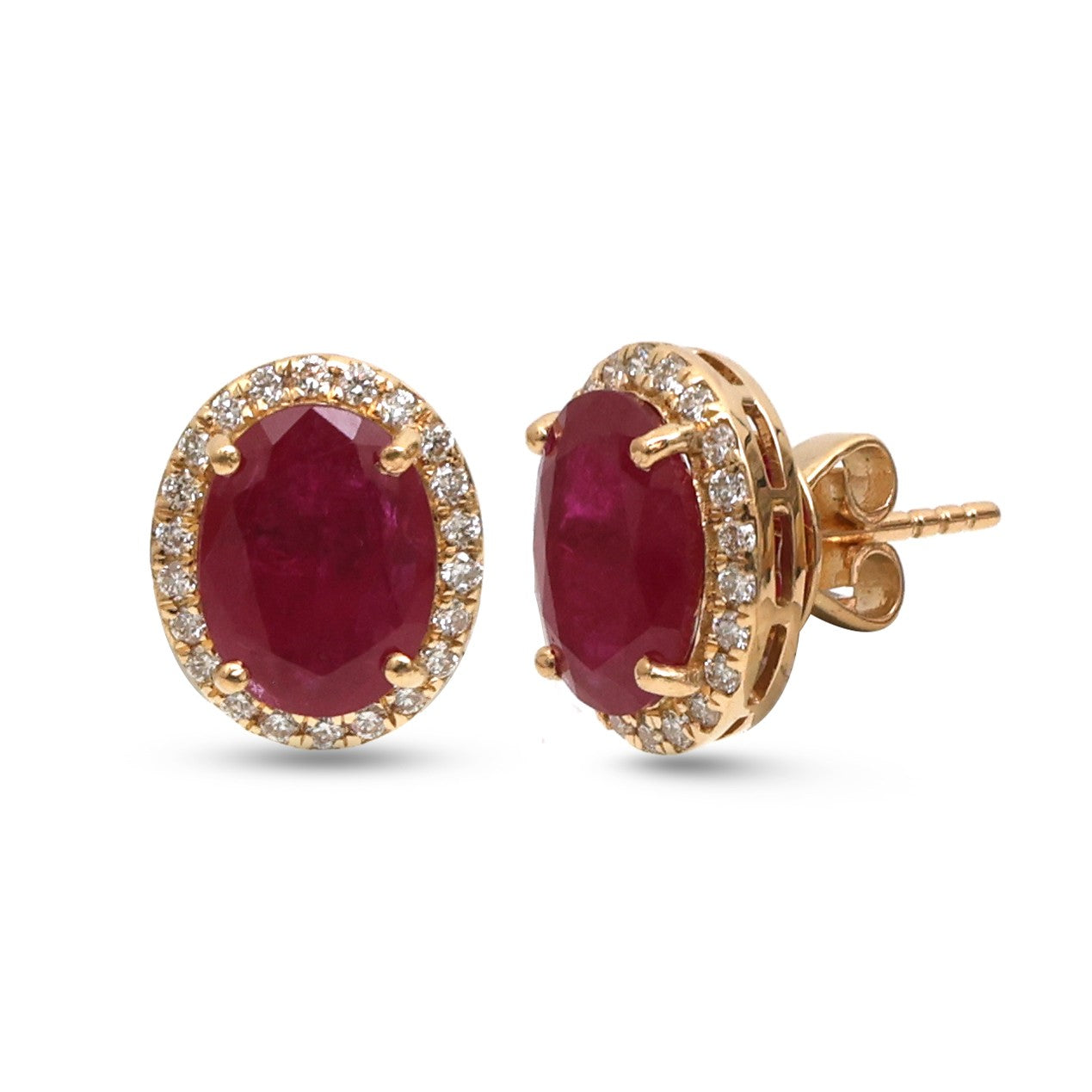 JPERG-4507/12751 Ruby Diamond Earring | 18K