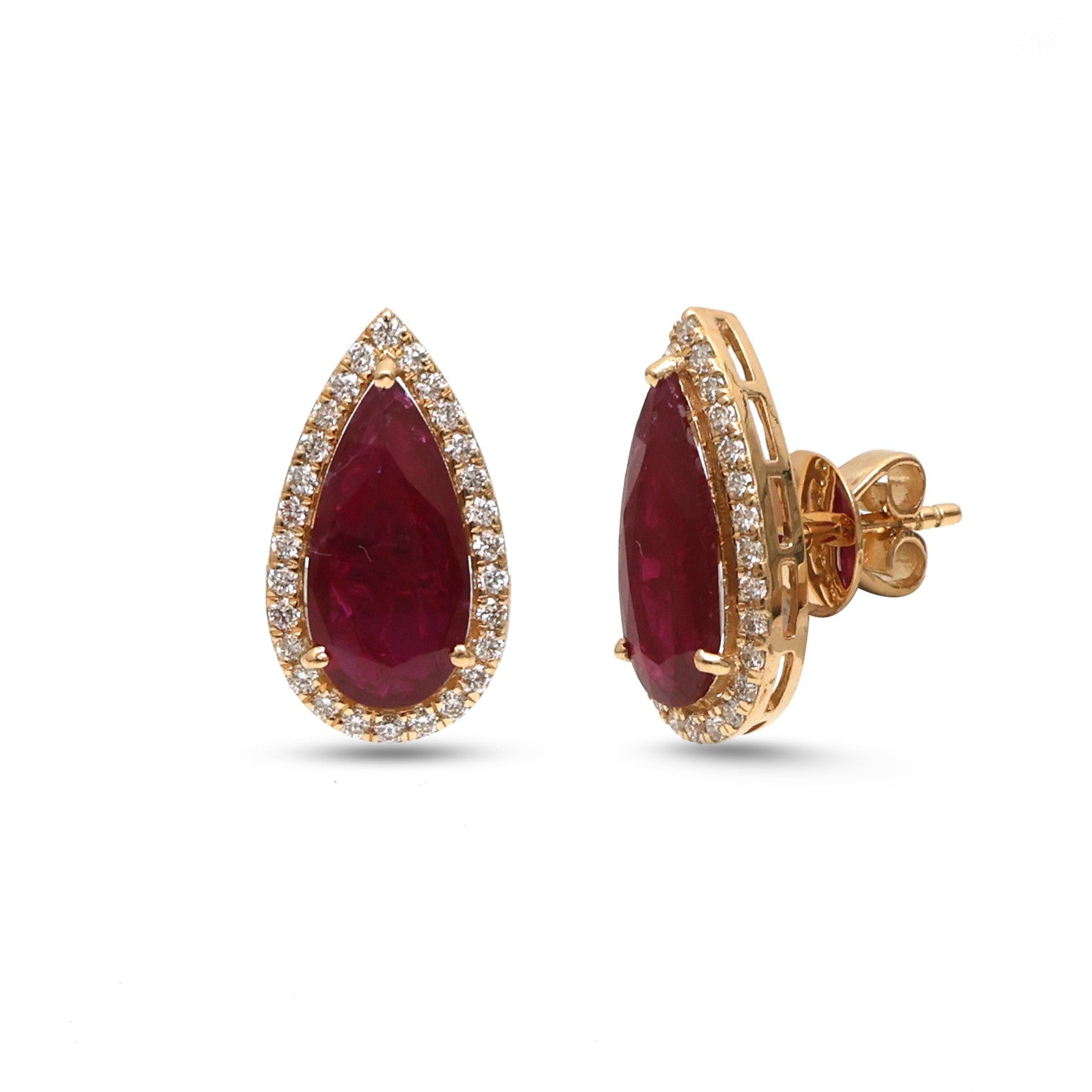 JPERG-4514/12758 Ruby Diamond Earring | 18K