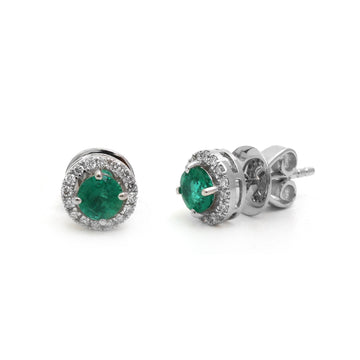 JPERG-4561/12933 Emerald Diamond Earring | 18K