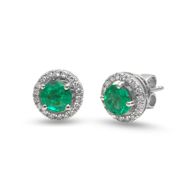 JPERG-4562/12934 Emerald Diamond Earring | 18K