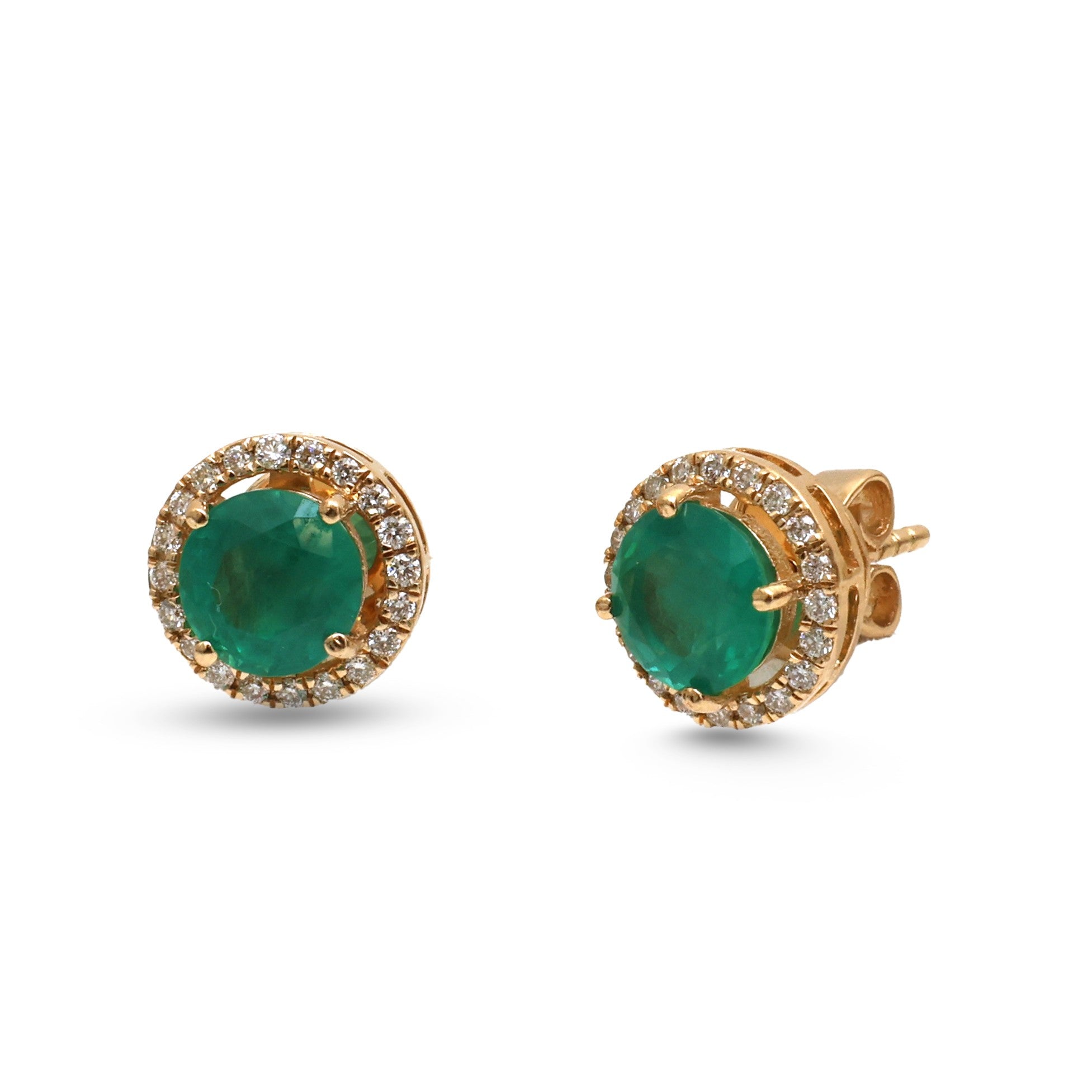 JPERG-4572/12944 Emerald Diamond Earring | 18K