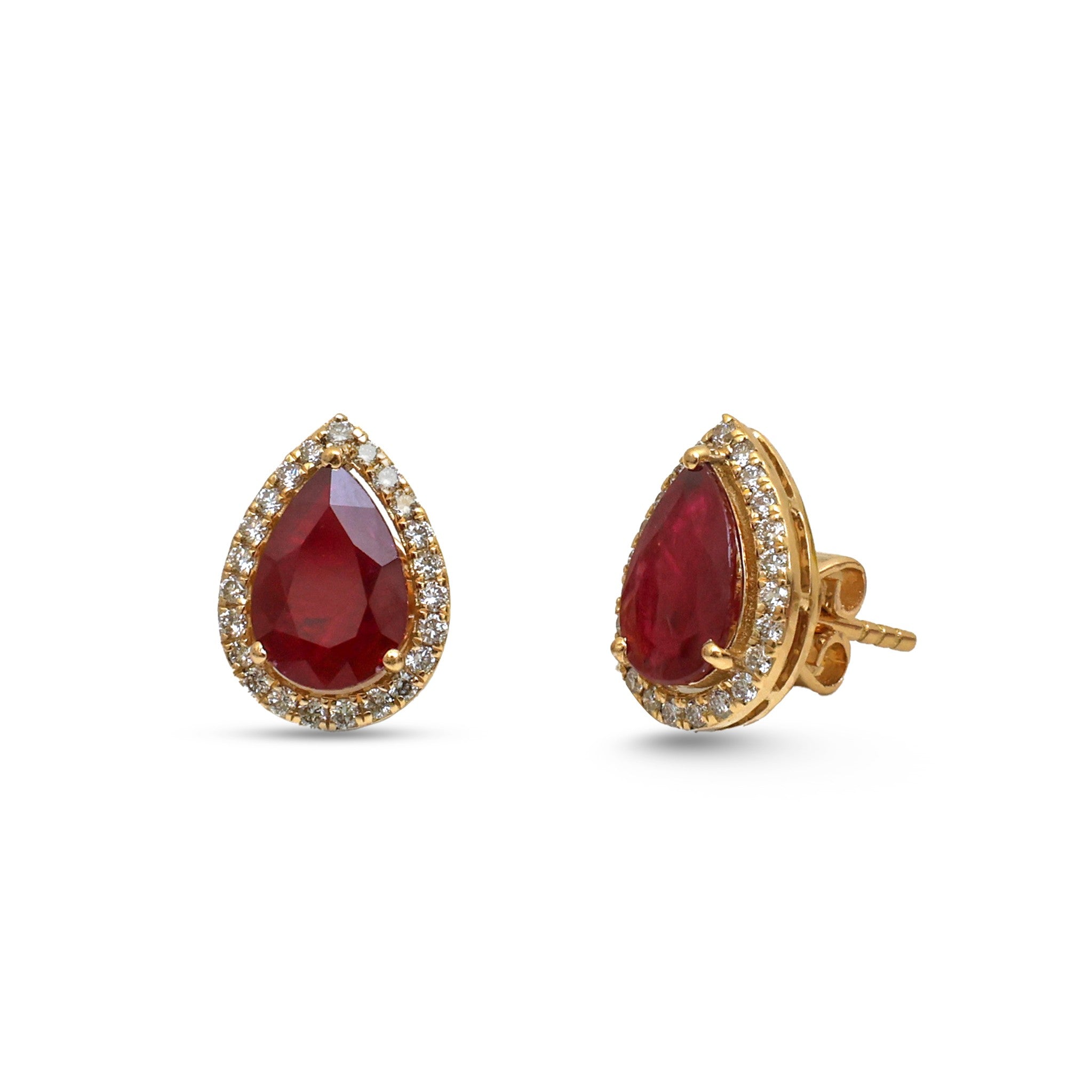 JPERG-4573/12945 Ruby Diamond Earring | 18K