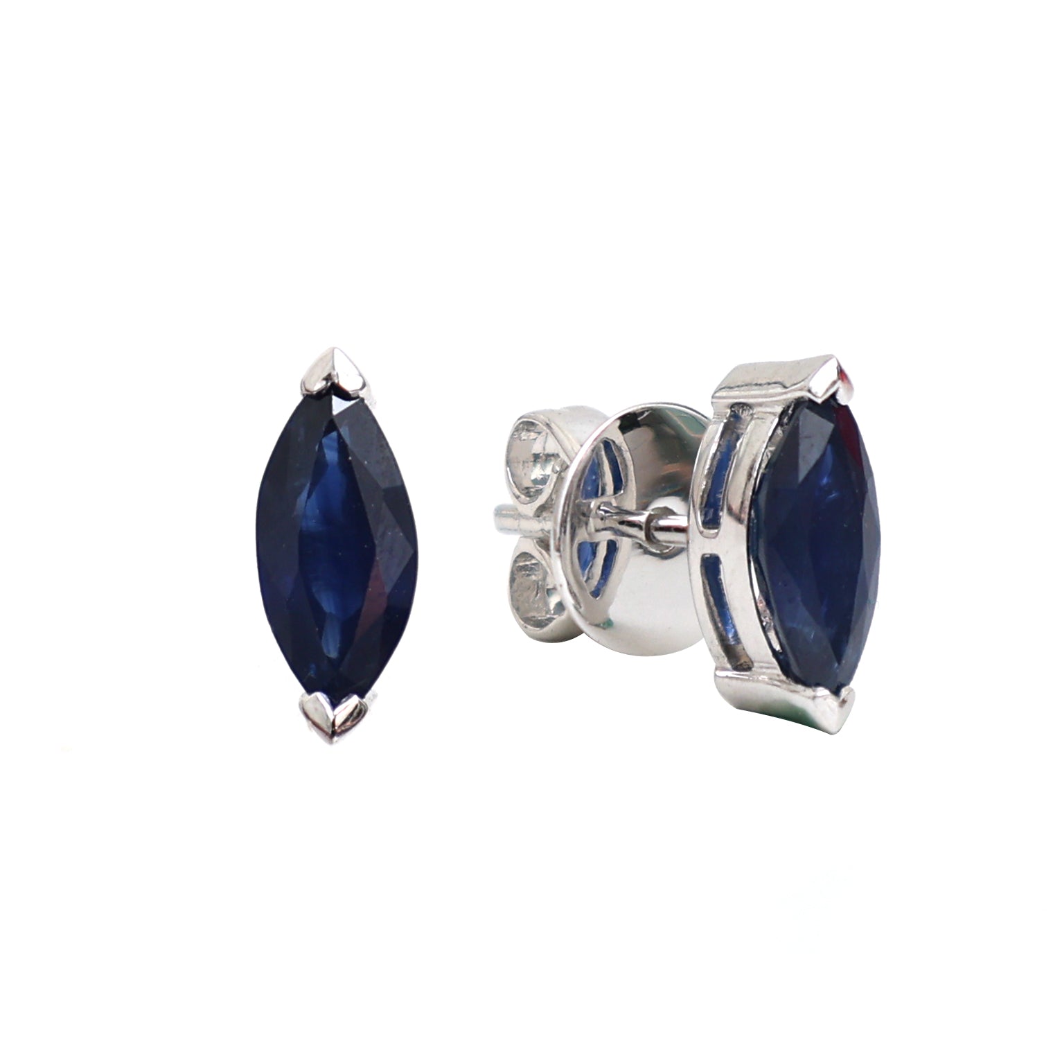 JPERG-461/2461 Blue Sapphire Studs Earring | 18K