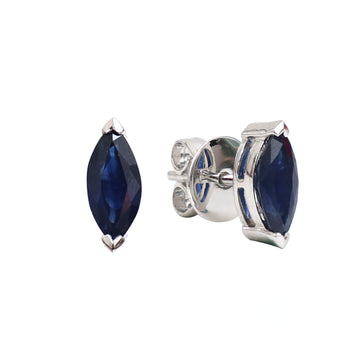 JPERG-461/2461 Blue Sapphire Studs Earring | 18K