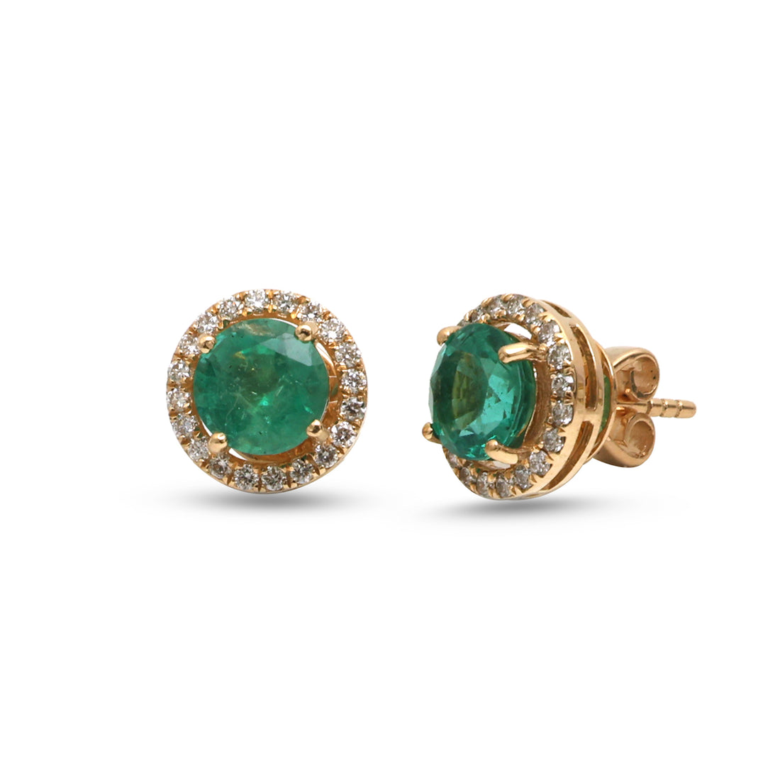 JPERG-4622/13091 Emerald Diamond Earring | 18K