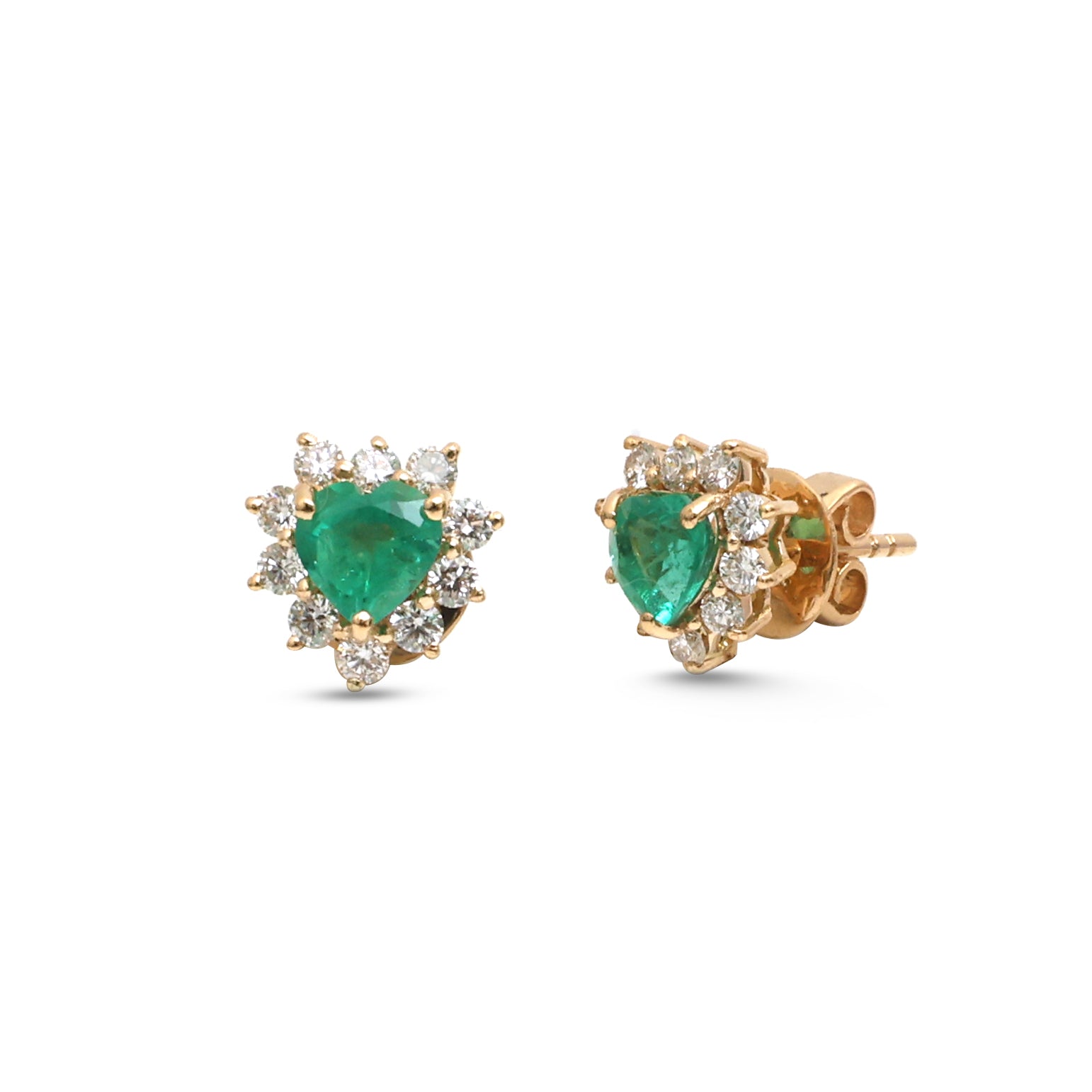 JPERG-4629/13101 Emerald Diamond Earring | 18K