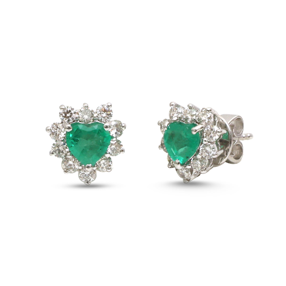 JPERG-4630/13102 Emerald Diamond Earring | 18K