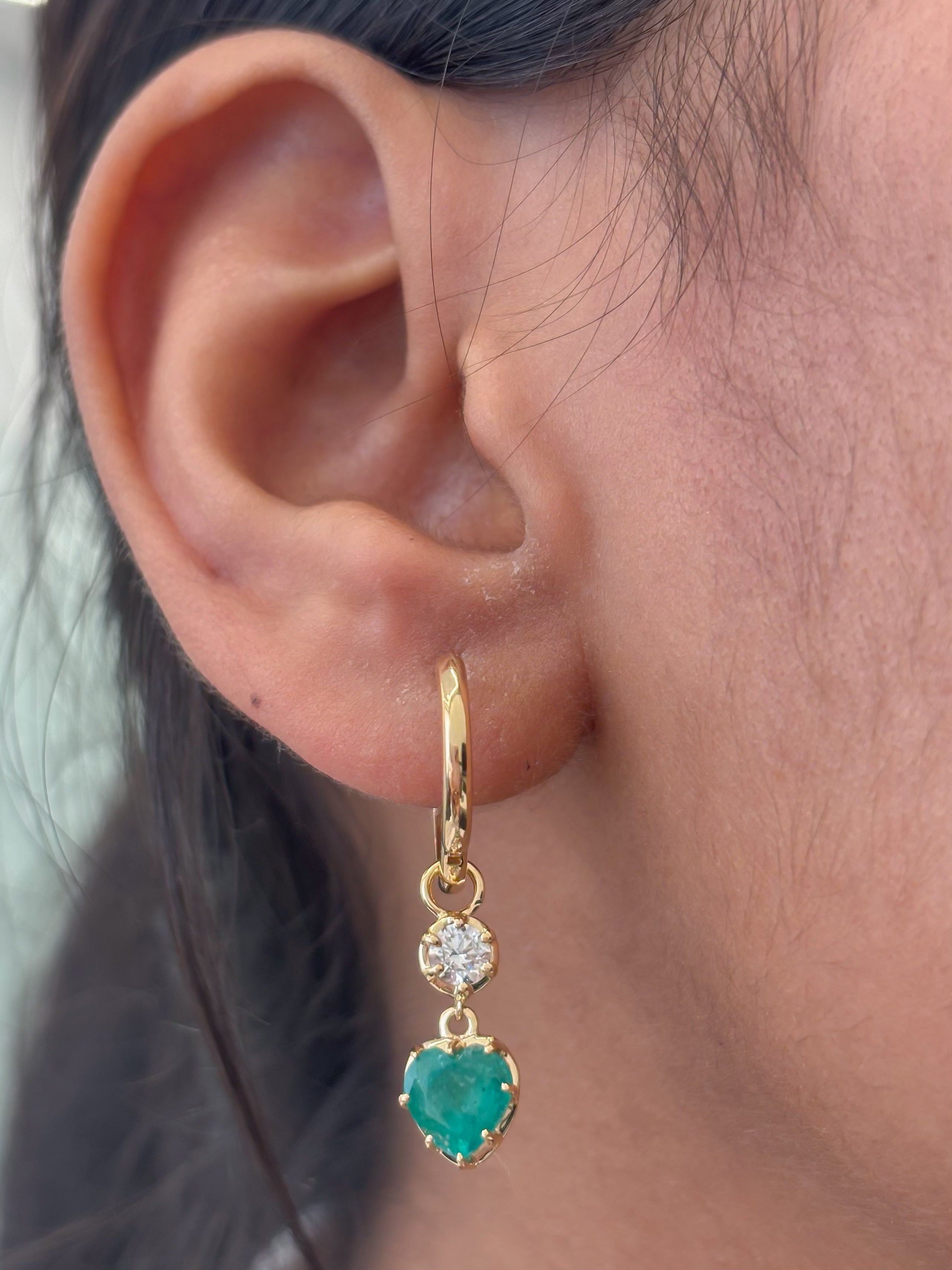 JPERG-4652/13233 Diamond Emerald Earring | 18K