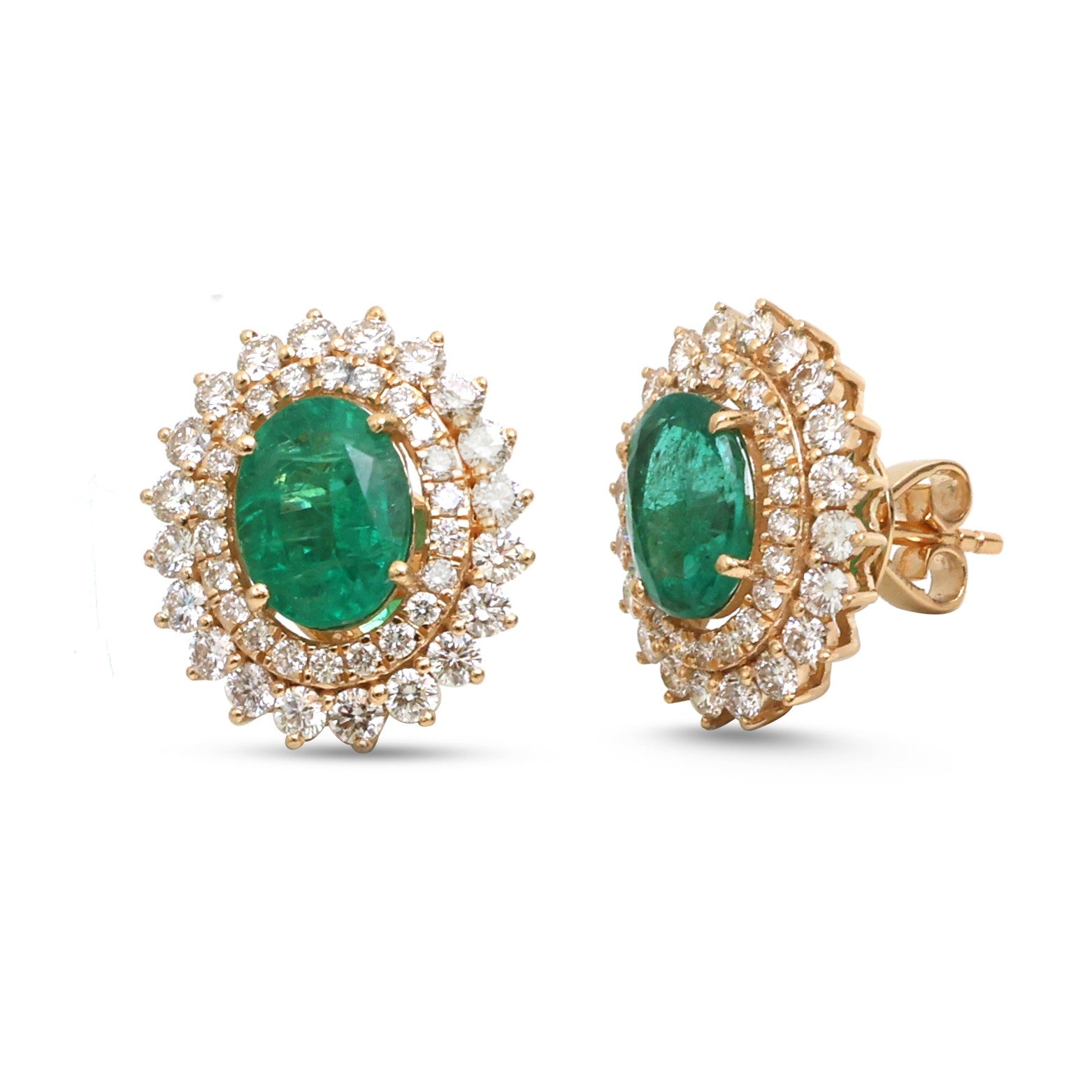 JPERG-4676/13284 Emerald Diamond Earring | 18K