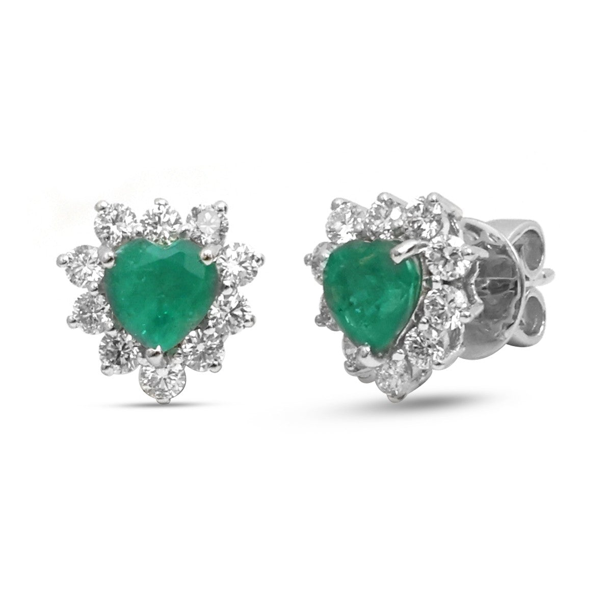 JPERG-4680/13288 Emerald Diamond Earring | 18K