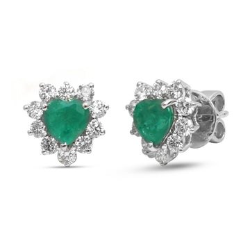 JPERG-4680/13288 Emerald Diamond Earring | 18K