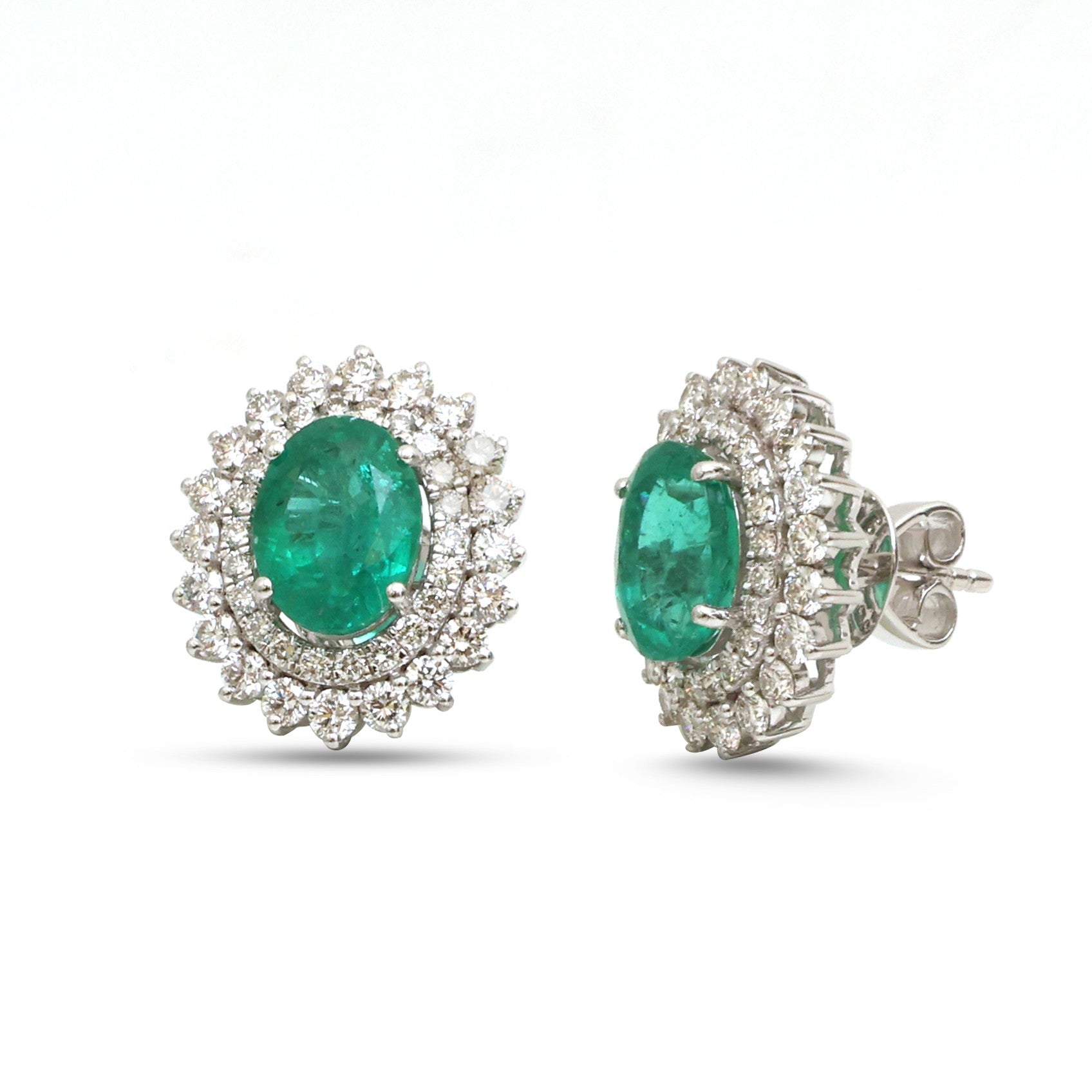 JPERG-4681/13289 Emerald Diamond Earring | 18K