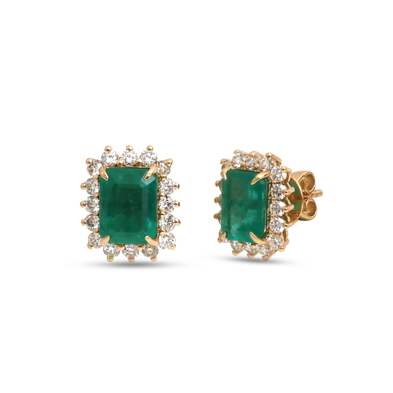 JPERG-4684/13292 Emerald Diamond Earring | 18K