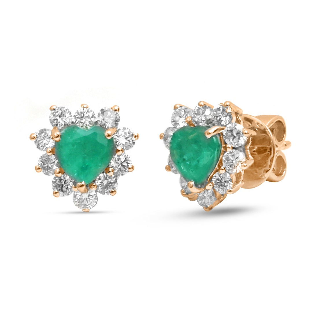 JPERG-4685/13293 Emerald Diamond Earring | 18K