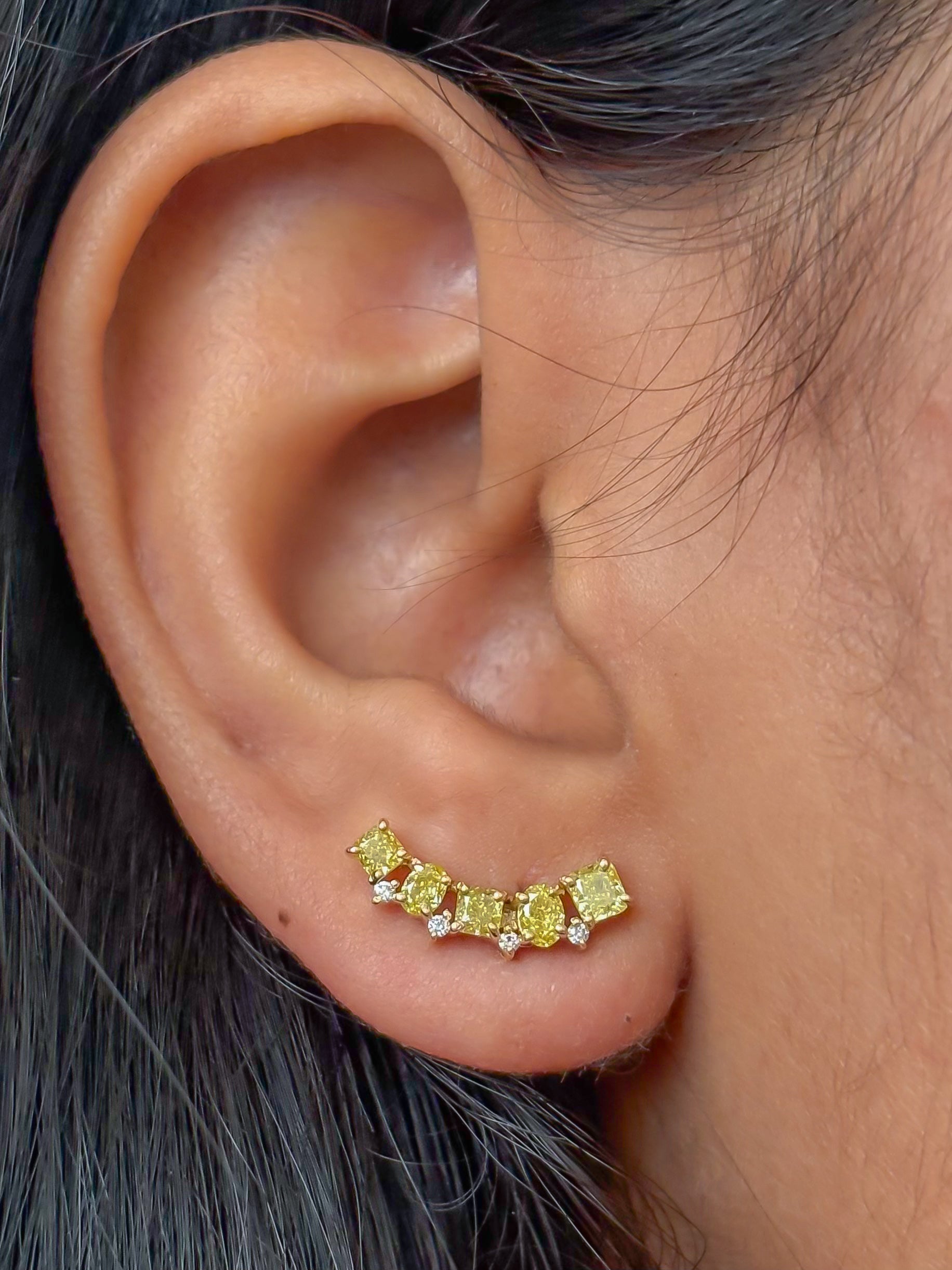JPERG-4714/13393 Diamond Turquoise Earring | 14K