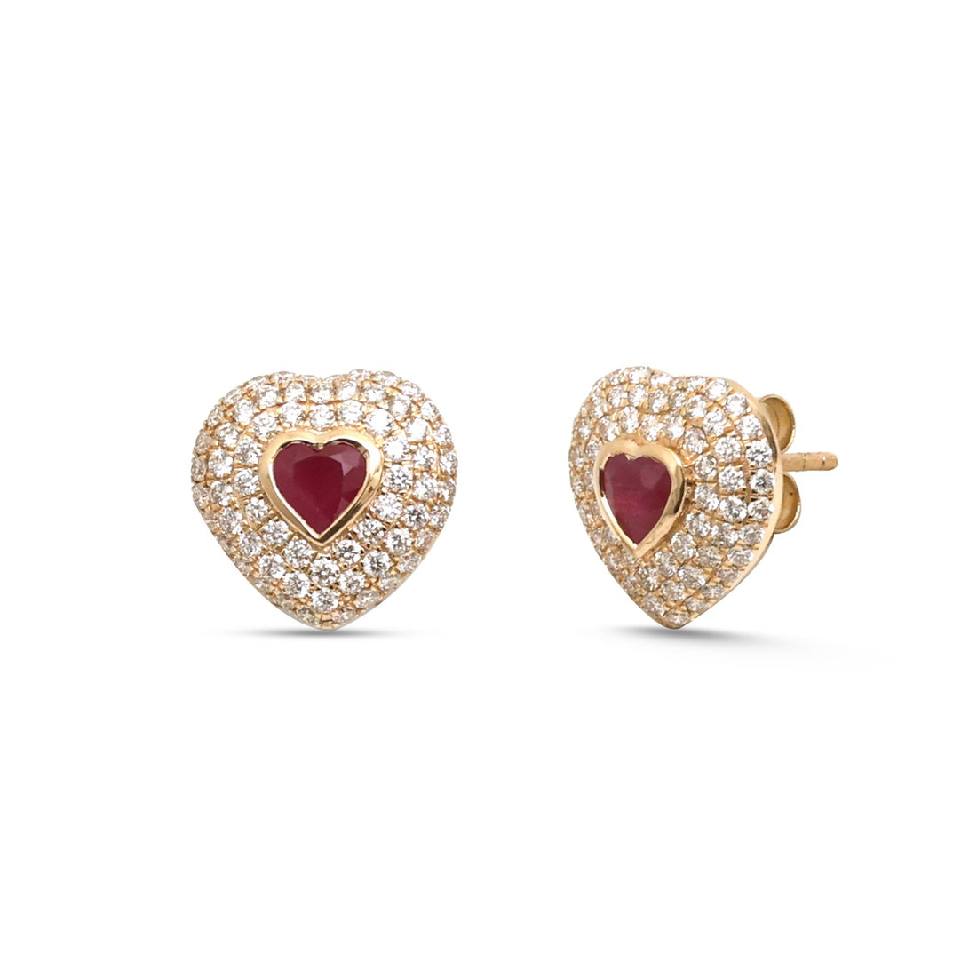 JPERG-4756/13503 Diamond Ruby Earring | 14K