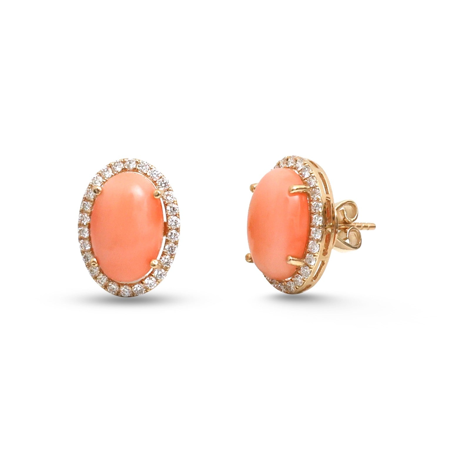 JPERG-4777/13571 Coral Diamond Earring | 14K