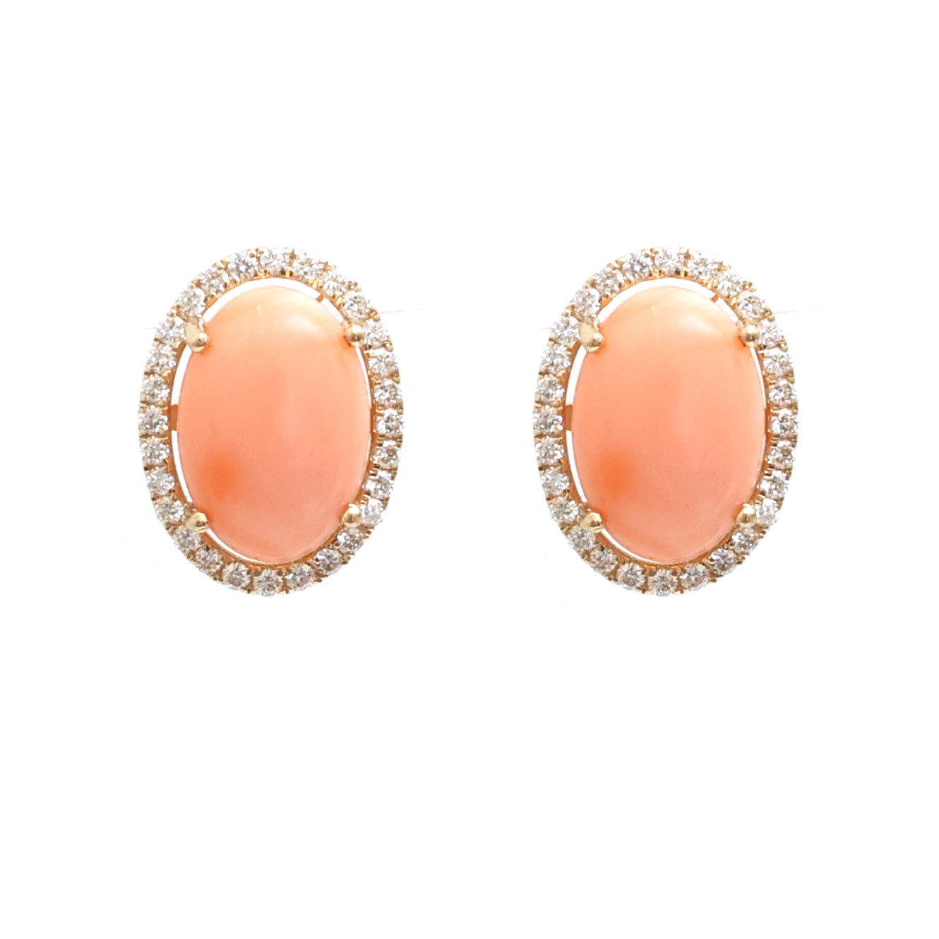 JPERG-4803/13698 Coral Diamond Earring | 14K