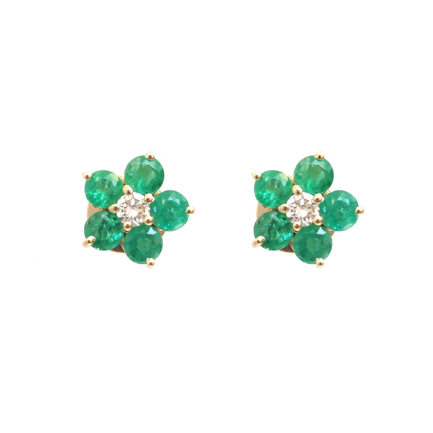 JPERG-4806/13701 Emerald Diamond Earring | 14K