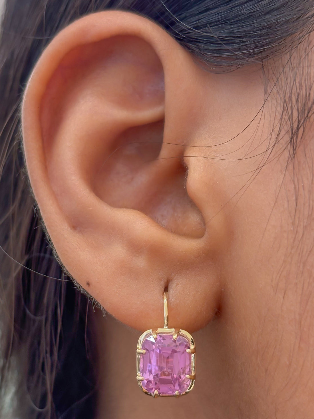 JPERG-4847/13845 Kunzite Earring | 14K