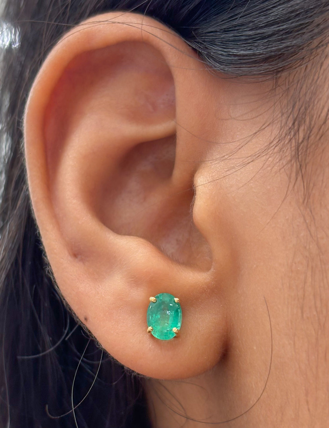 JPERG-4856/13906 Diamond Emerald Earring | 18K