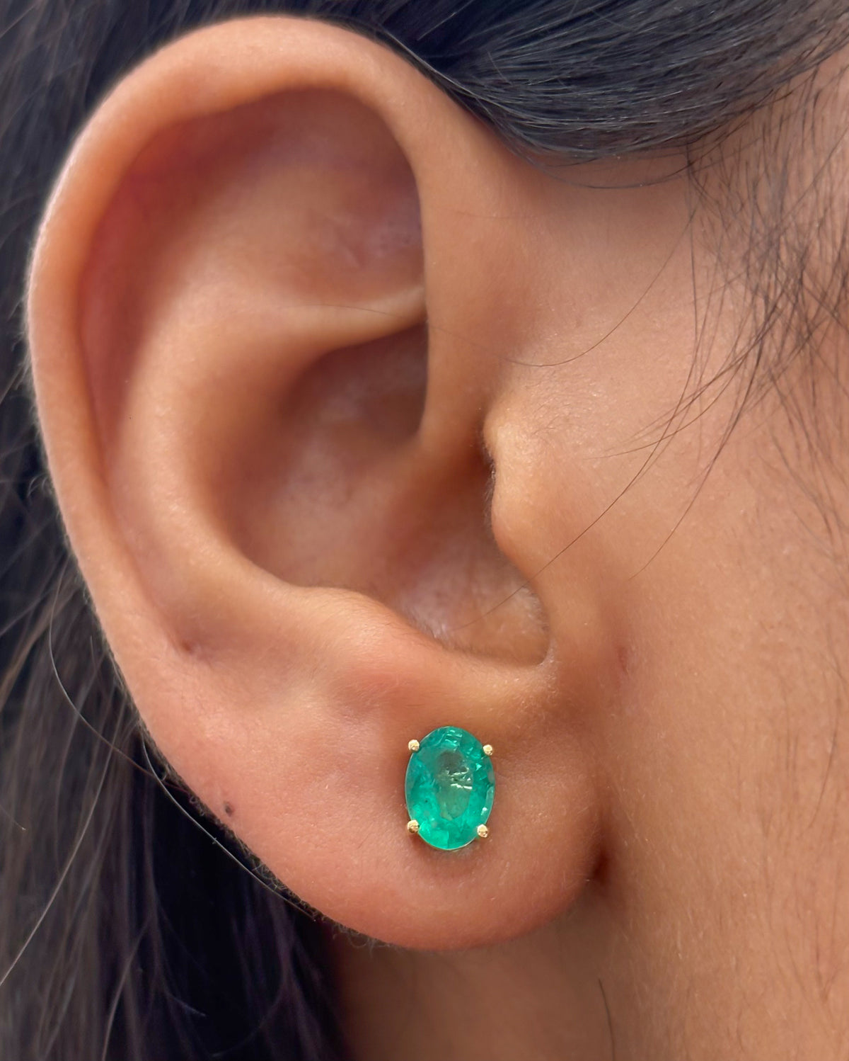 JPERG-4857/13907 Diamond Emerald Earring | 18K