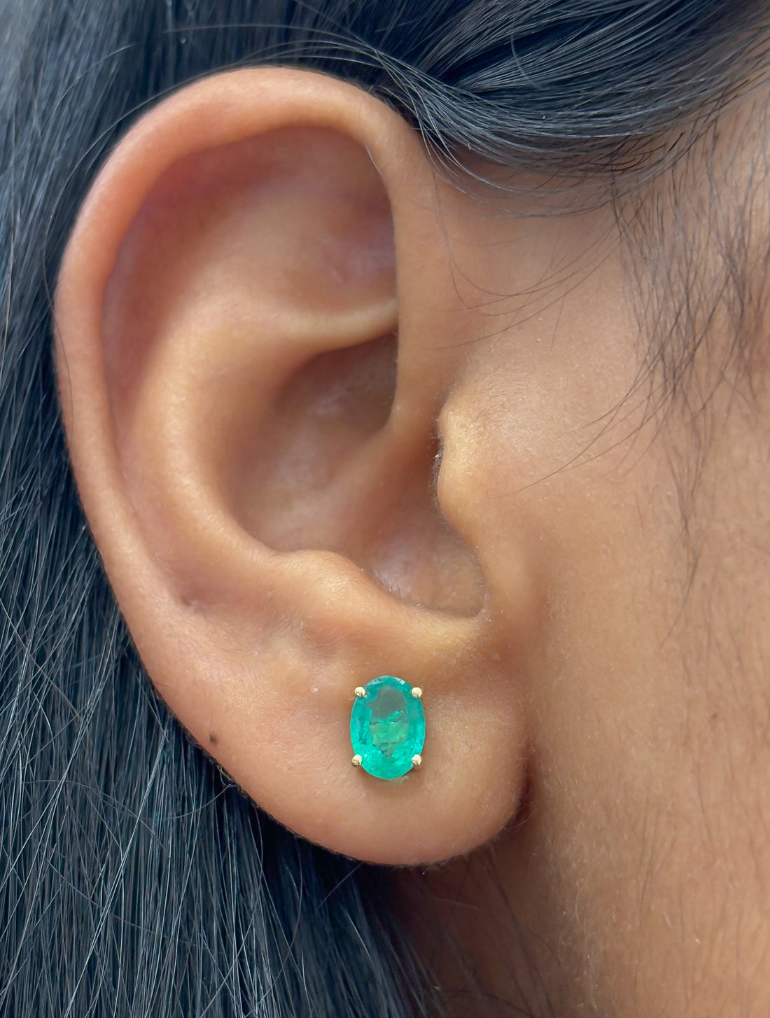 JPERG-4870/13978 Diamond Emerald Earring | 18K