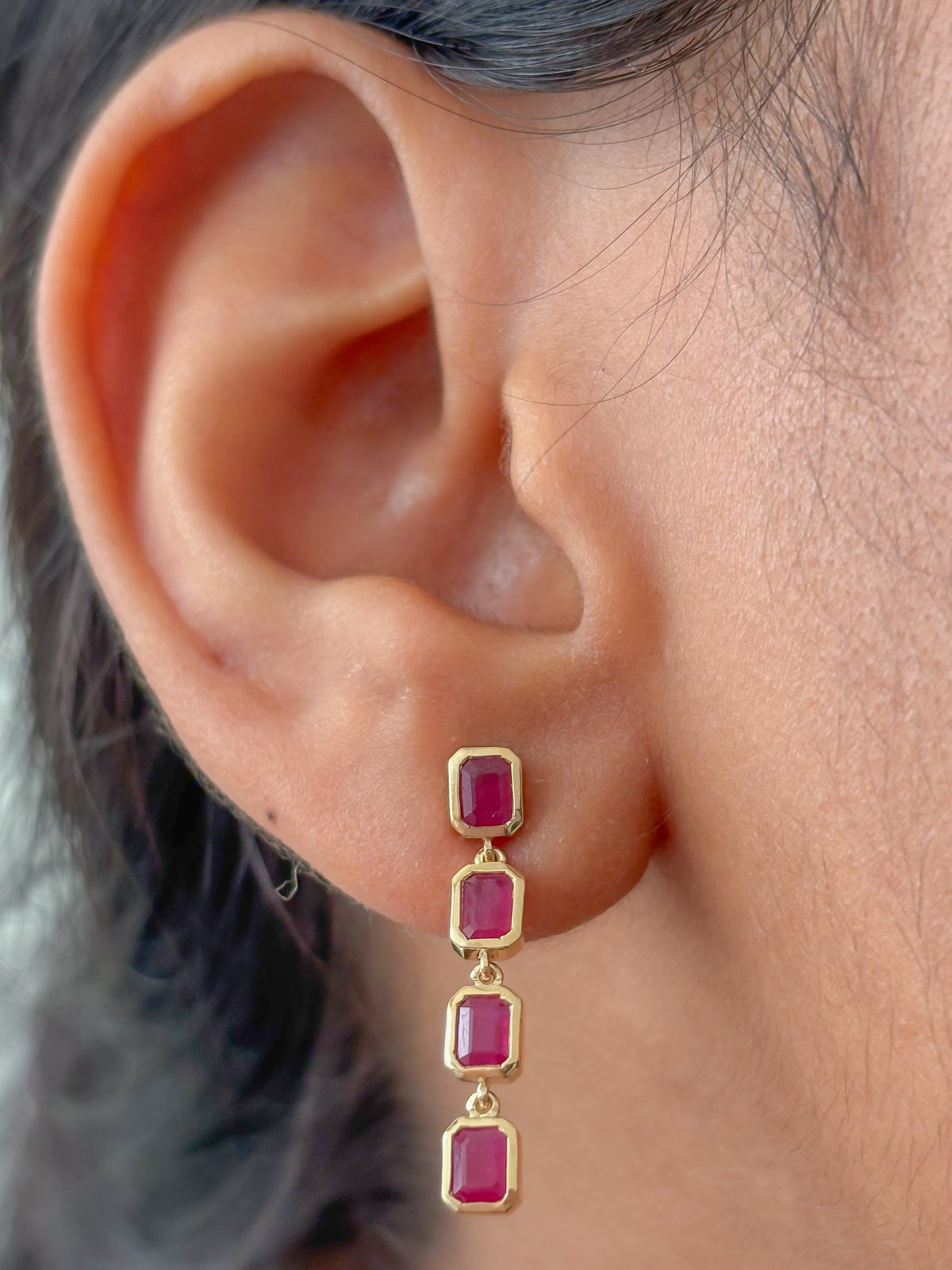JPERG-4890/14072 Ruby Earring | 18K