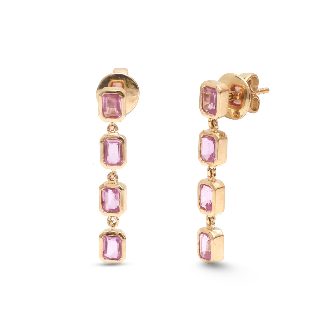JPERG-4892/14074 Pink Sapphire Earring | 18K