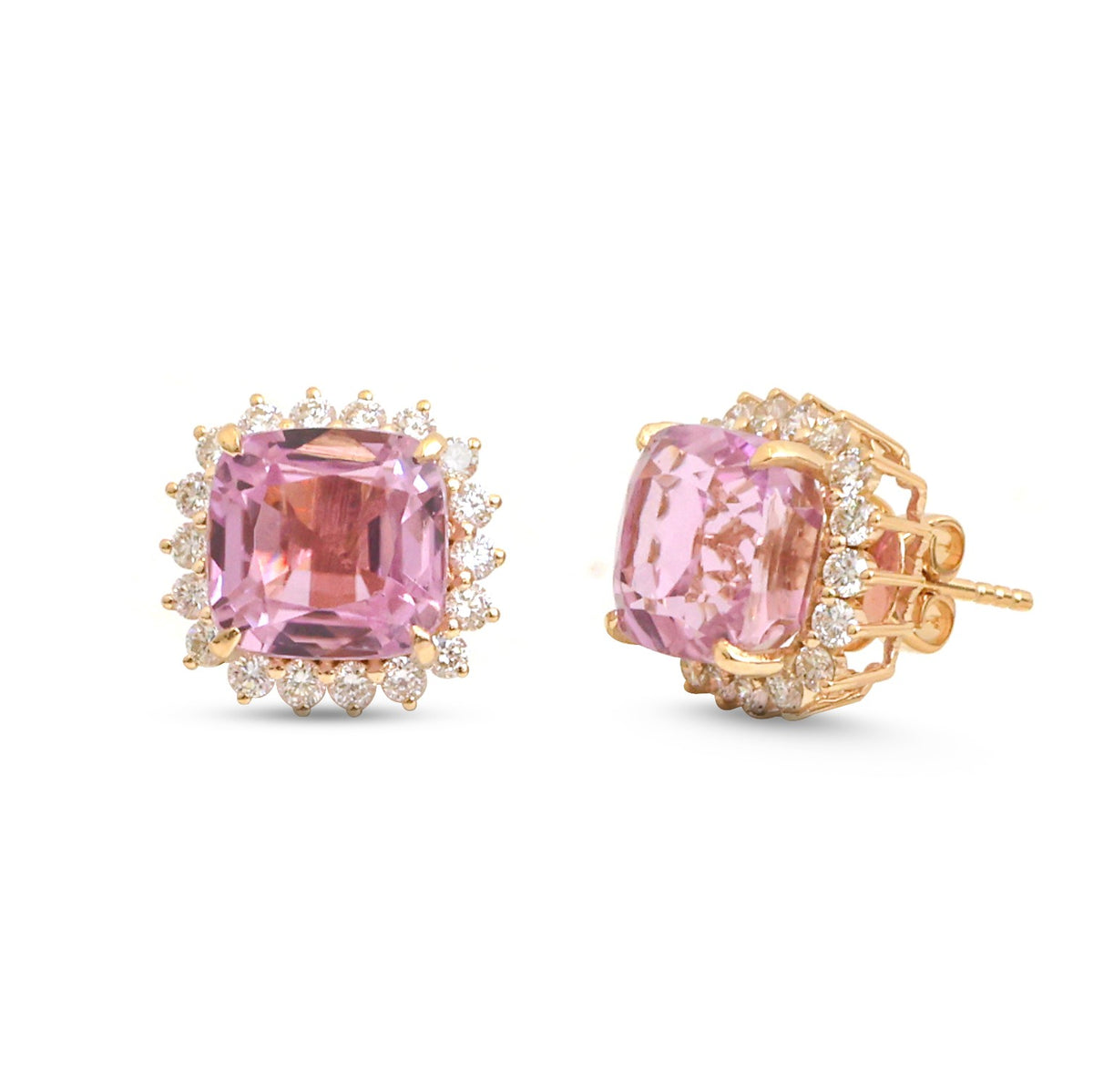 JPERG-4898/14125 Kunzite Diamond Earring | 14K