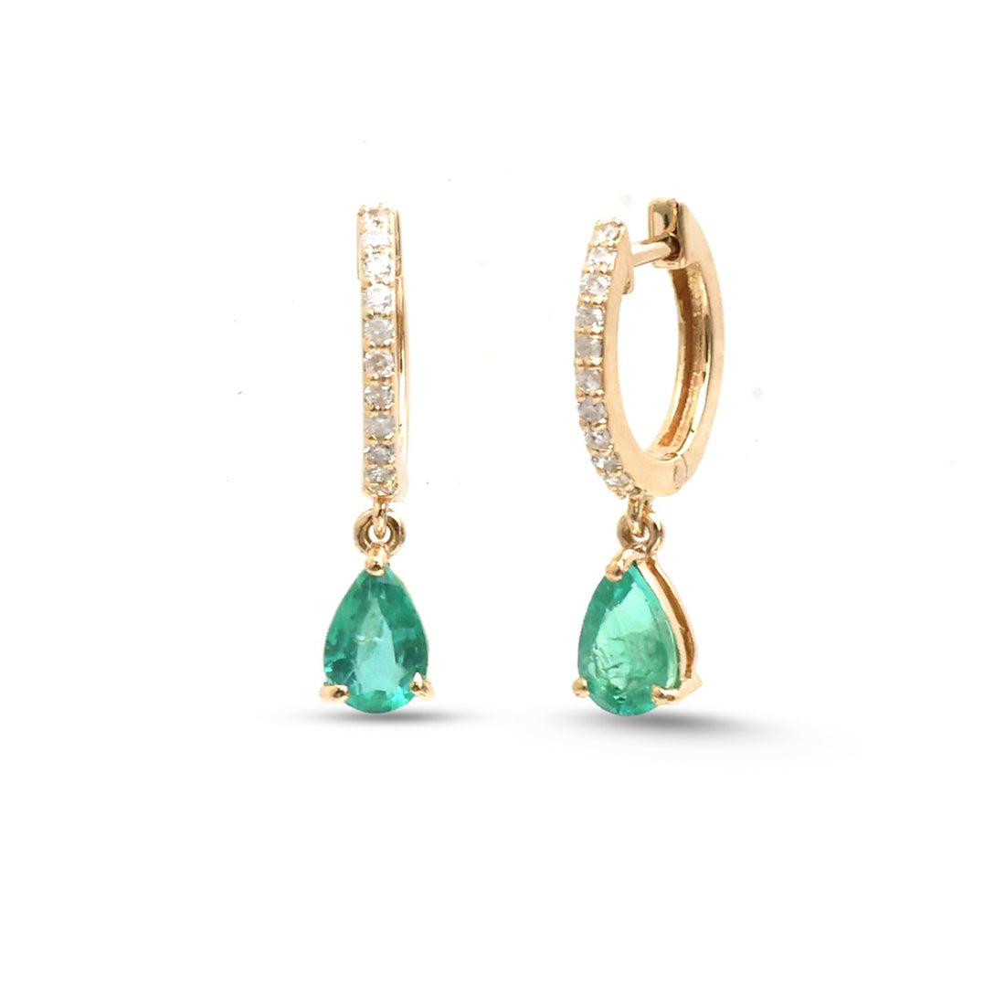 JPERG-4906/14290 Emerald Diamond Earring | 18K