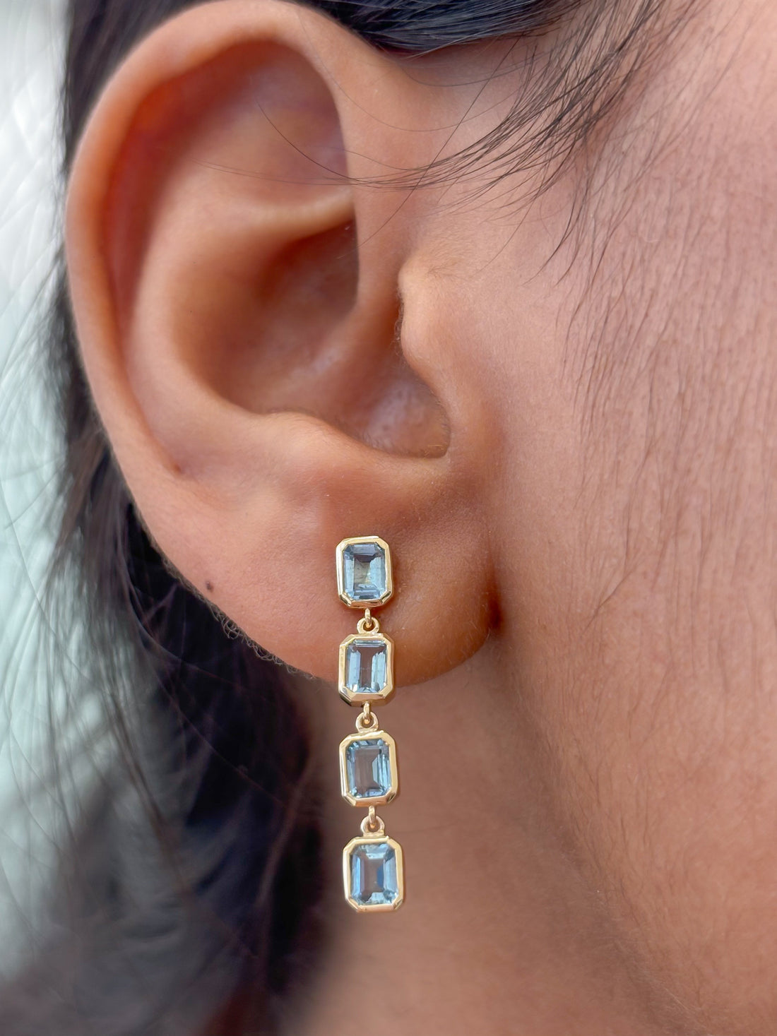 JPERG-4908/14293 Aquamarine Earring | 14K