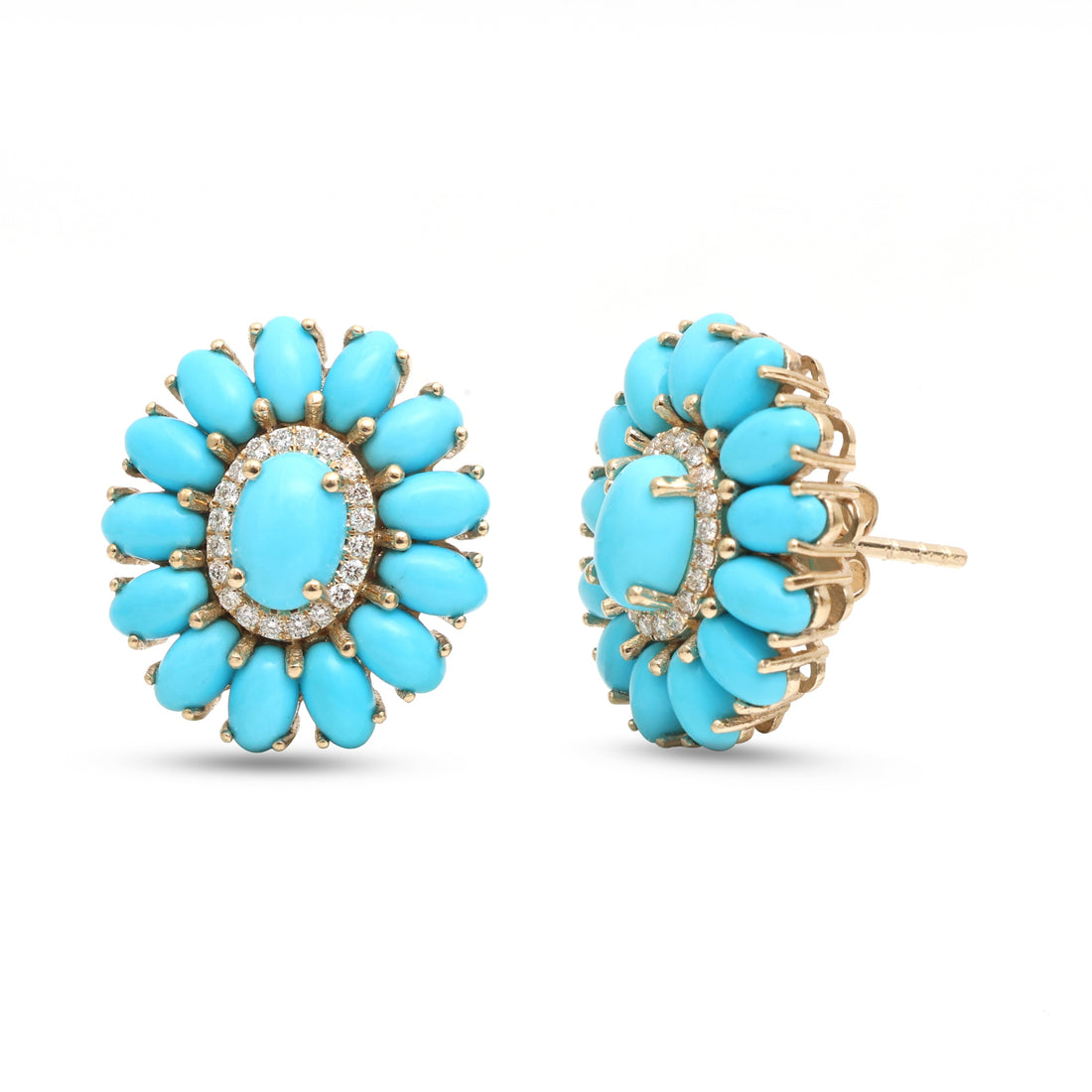 JPERG-4912/14328 Turquoise Earring | 14K
