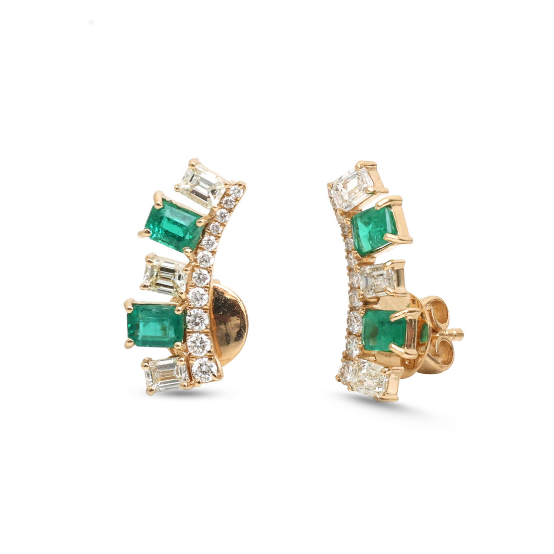 JPERG-4923/14384 Diamond Emerald Earring | 18K