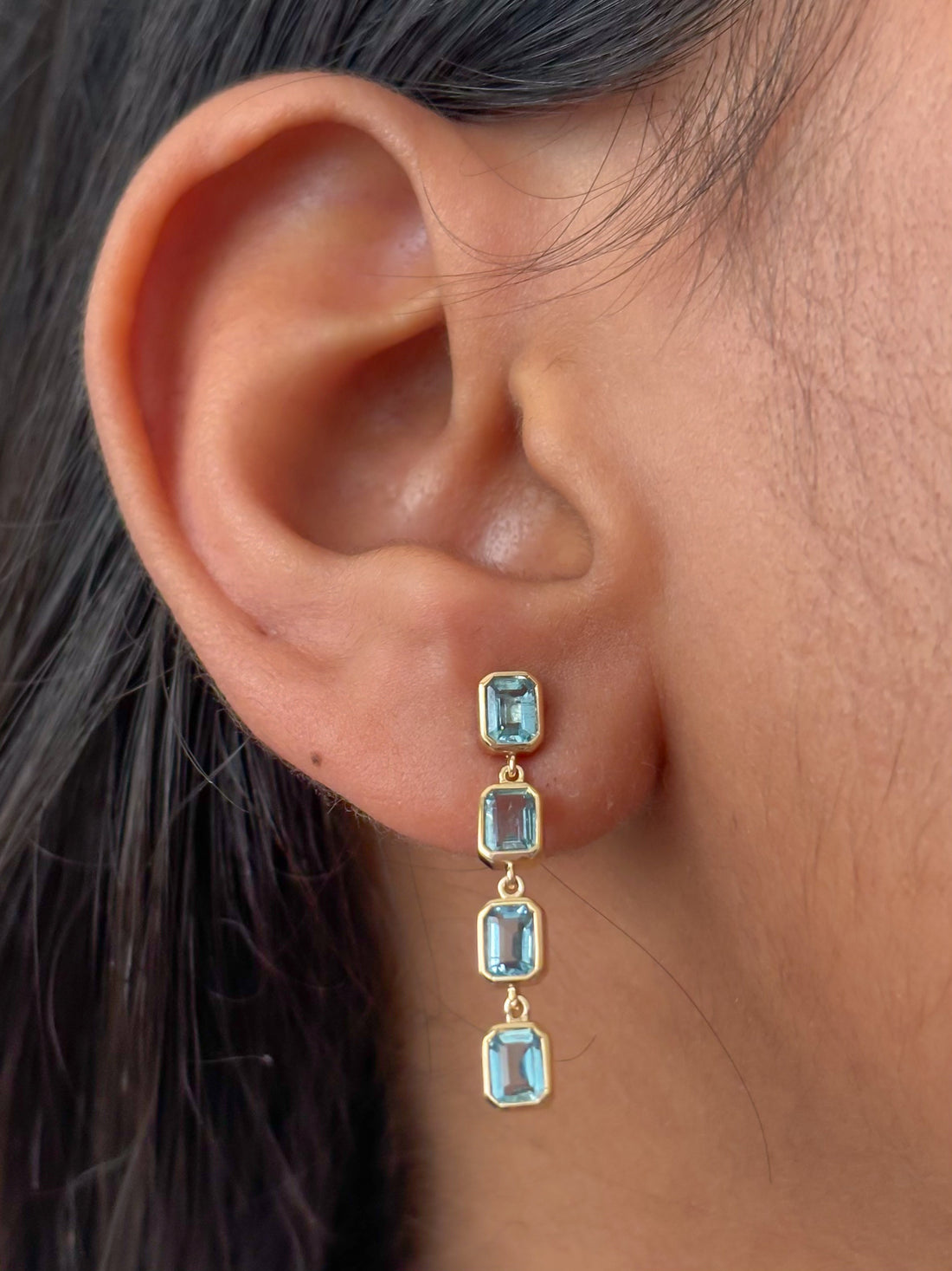 JPERG-4975/14699 Aquamarine Earring | 14K
