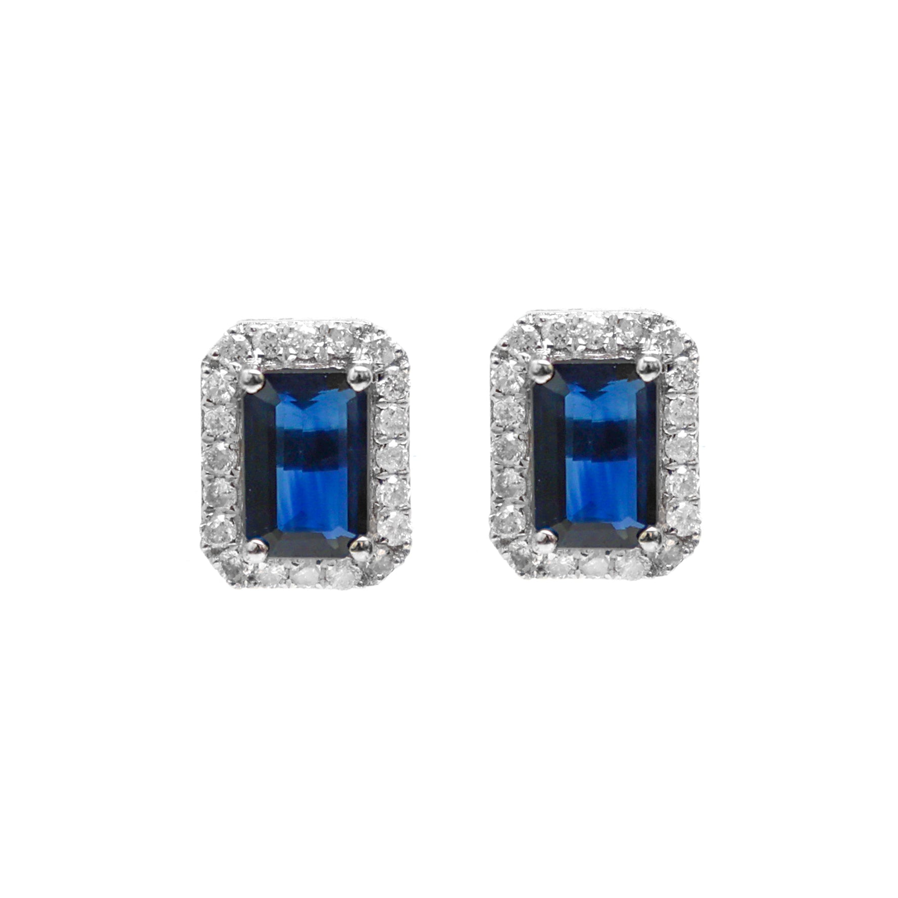 JPERG-544/2942 Blue Sapphire Studs Earring | 18K
