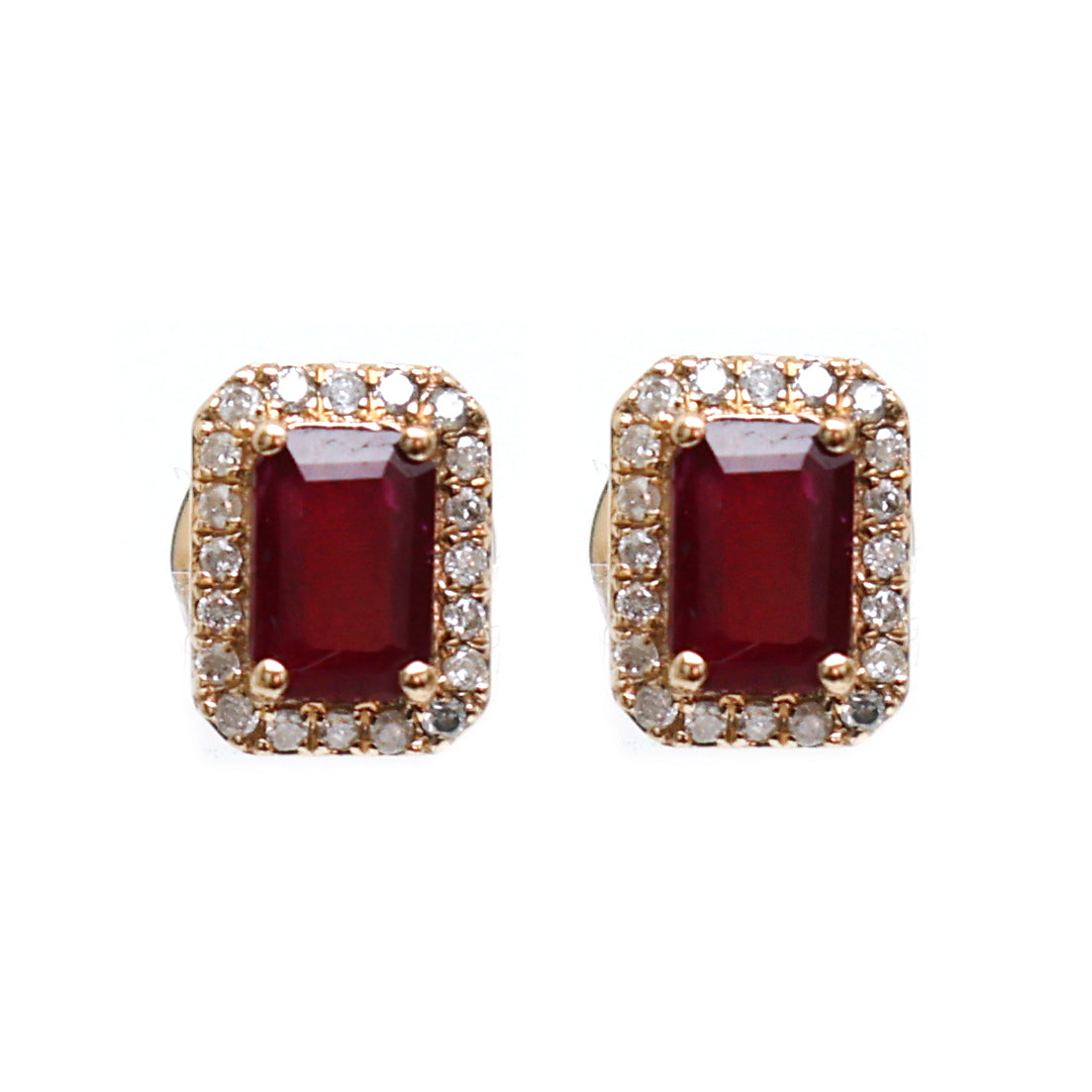 JPERG-560/3031 Ruby Hoops Earring | 14K