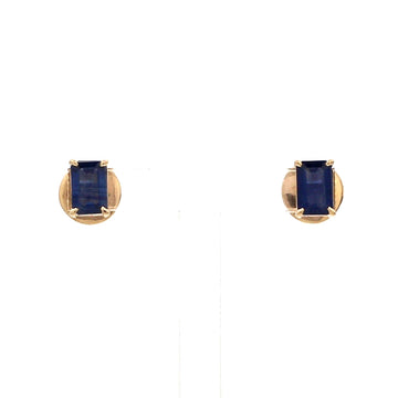 JPERG-571/3081 Blue Sapphire Studs Earring | 14K