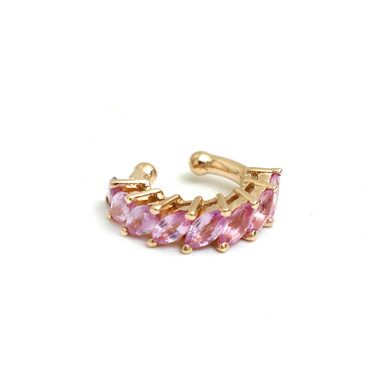 JPERG-663/3662 Pink Sapphire Cuff  Earring | 14K