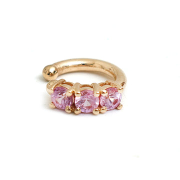 JPERG-669/3668 Pink Sapphire Cuff  Earring | 14K