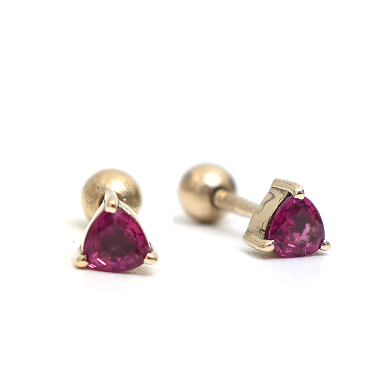 JPERG-835/3941 Ruby Piercing Earring | 14K