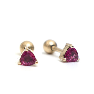 JPERG-835/3941 Ruby Piercing Earring | 14K
