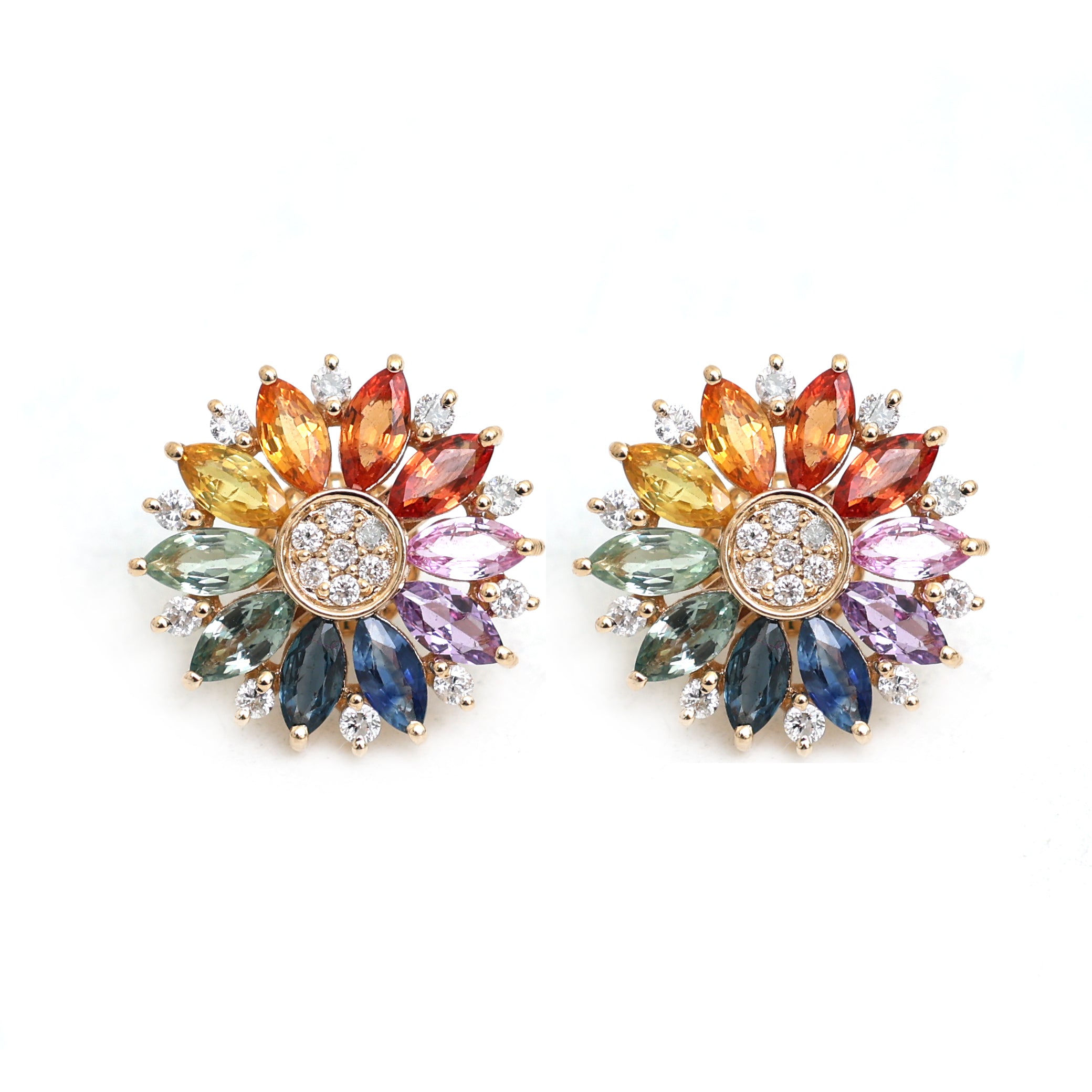 JPERG-849/3987 Rainbow Studs Earring | 14K