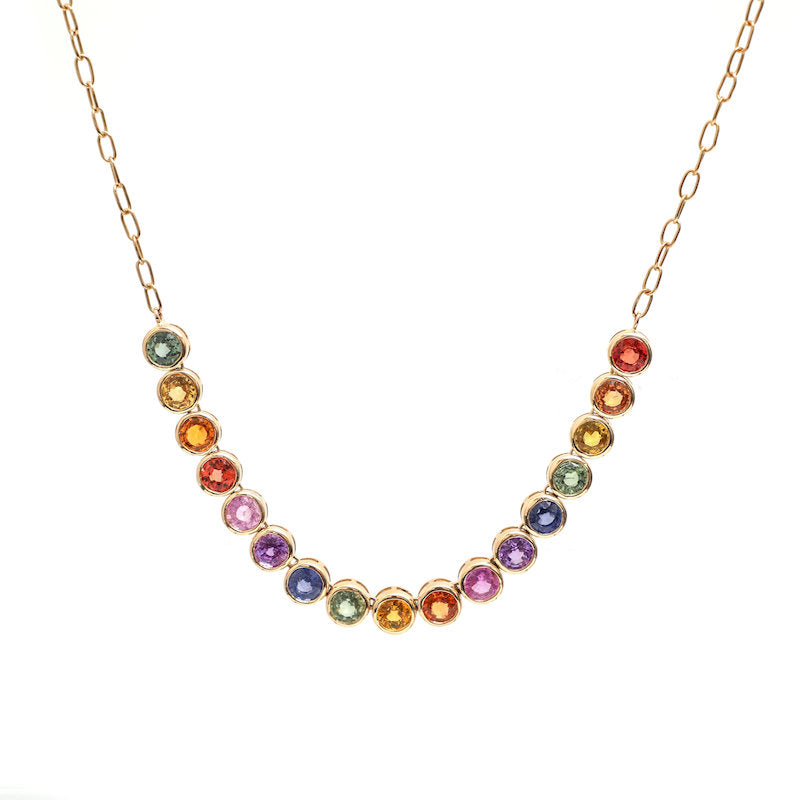 JPNC-237/2990 Rainbow Necklace | 14K